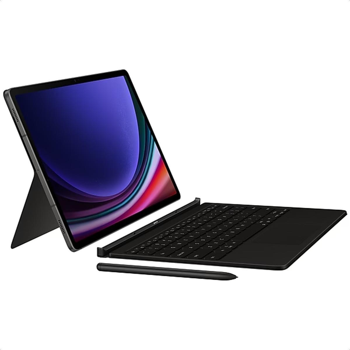 samsung-custodia-a-libro-ef-dx825-per-galaxy-tab-s10-tab-s9-tab-s9-fe-con-tastiera-qwertz-e-tasto-ai-custodia-per-tablet-in-due-pezzi-design-sottile-scomparto-per-penna-s-nero