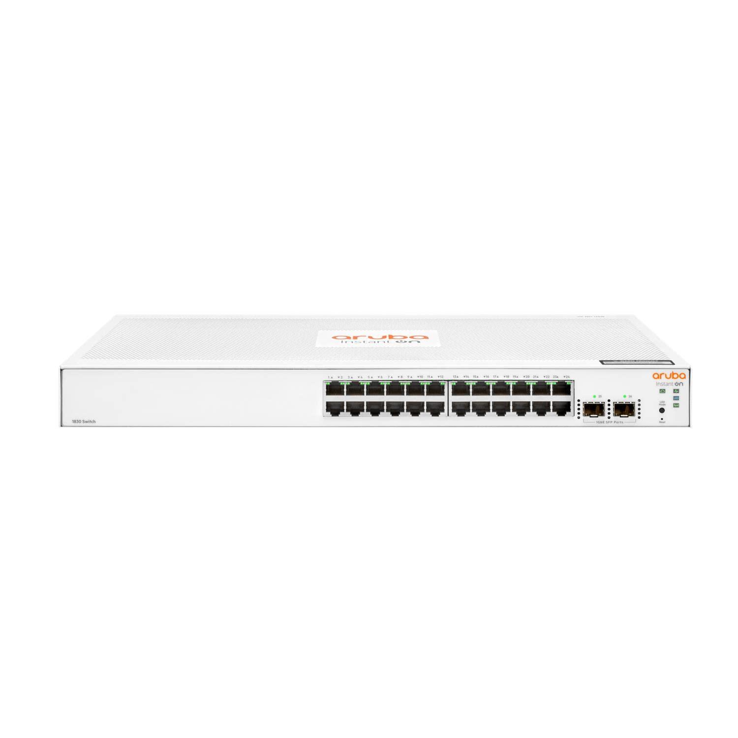 hpe-networking-instant-on-1830-24g-2sfp-switch-switch-smart-24-x-10-100-1000-2-x-gigabit-sfp-desktop-an-rack-montierbar