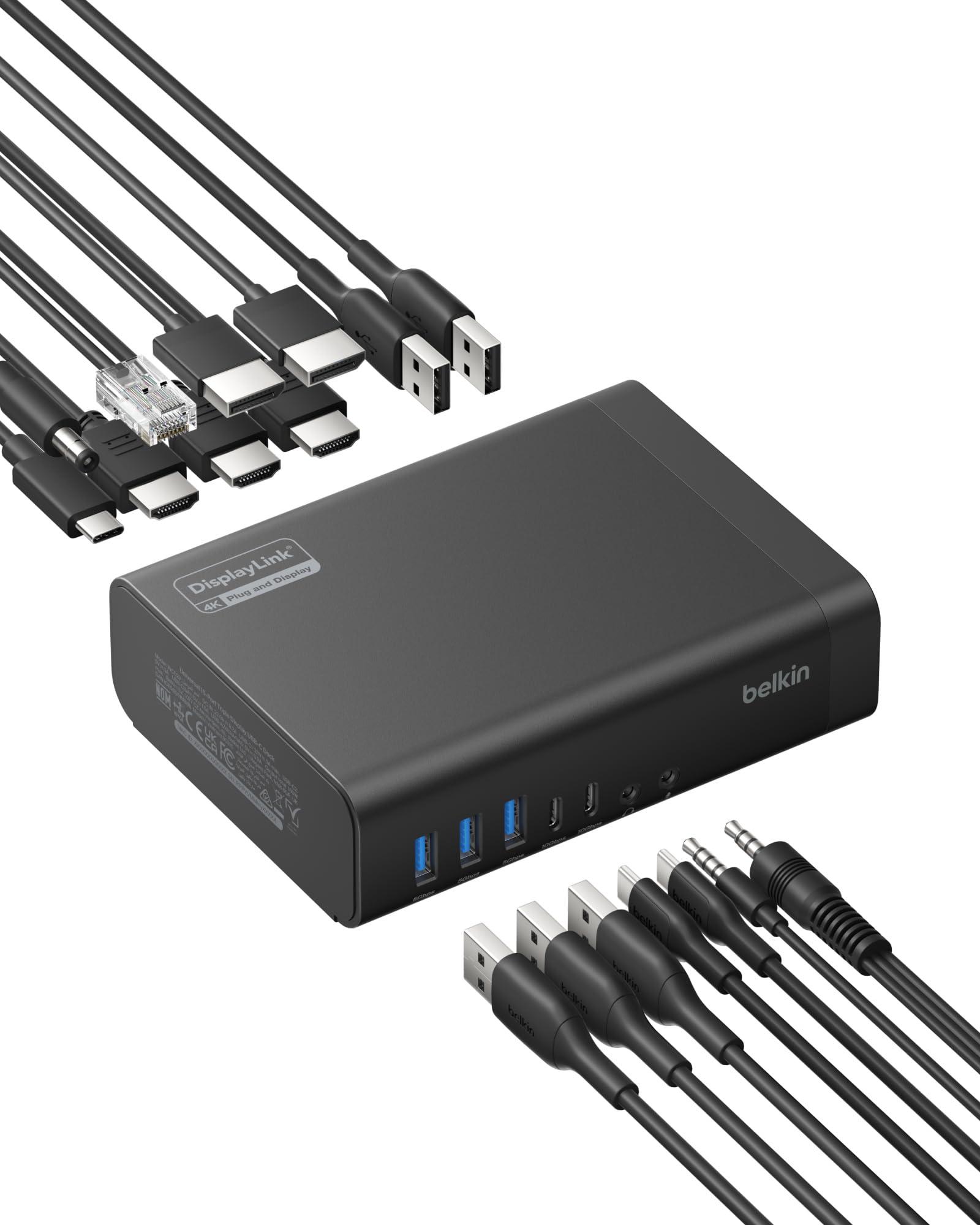 belkin-connect-hub-usb-c-16-in-1-140w-docking-station-usbc-triplo-monitor-4k-60hz-displaylink-dock-usb-c-con-velocita-trasferimento-dati-di-10gbps-porta-ethernet-2-5-gb-hub-multiporta-per-laptop