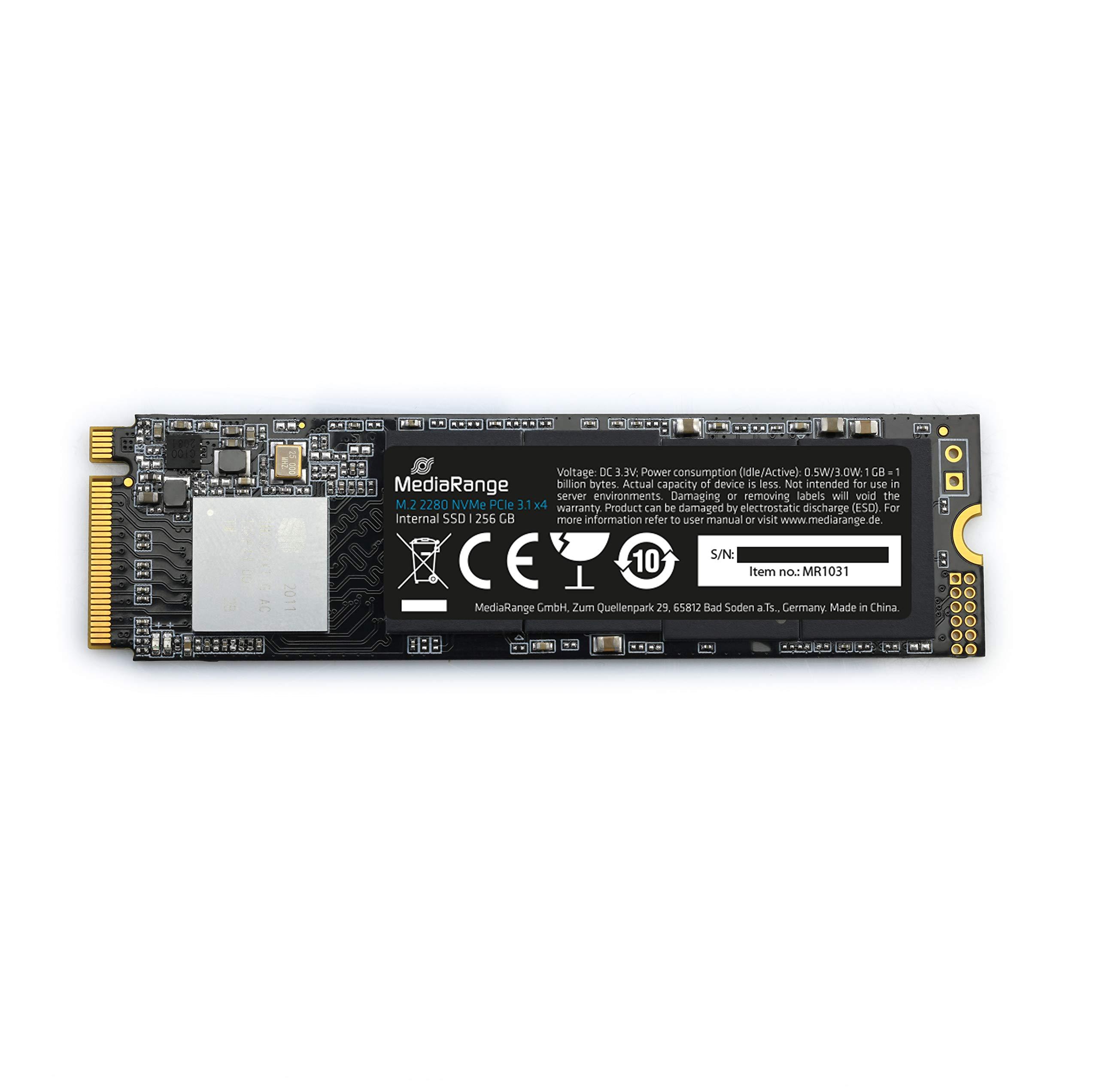 mediarange-813063-disco-rigido-interno-m-2-2280-nvme-pcie-3-1-x4-20-gb-s-256-gb-nero