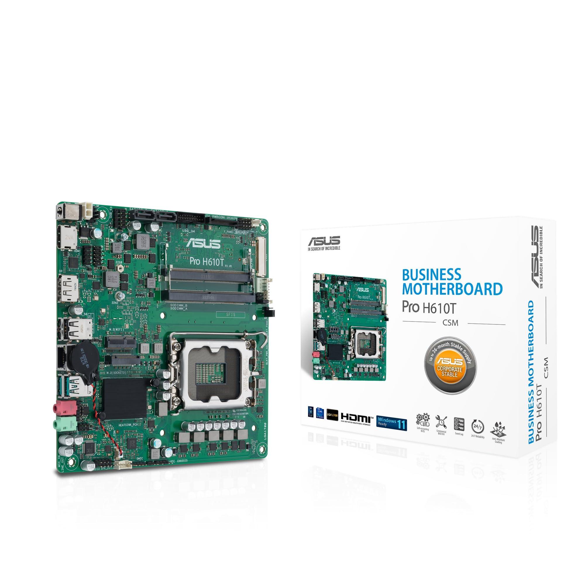 asus-pro-h610t-csm-scheda-madre-intel-mini-itx-slot-ddr5-nera