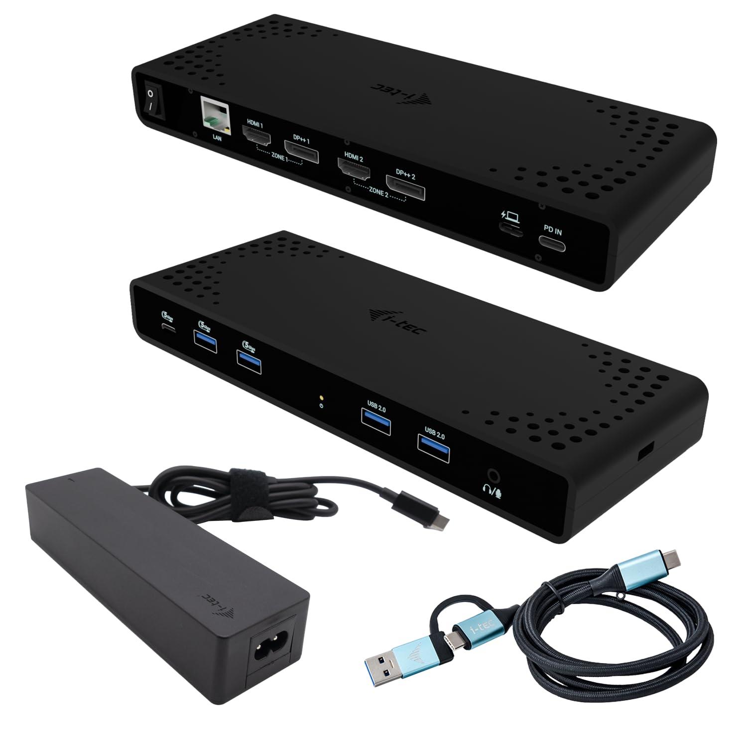 i-tec-dockingstation-usb-c-usb4-thunderbolt-3-thunderbolt-4-2-x-hdmi-2-x-dp-1gbe-100-watt-europa-cadua4kdockpdb100