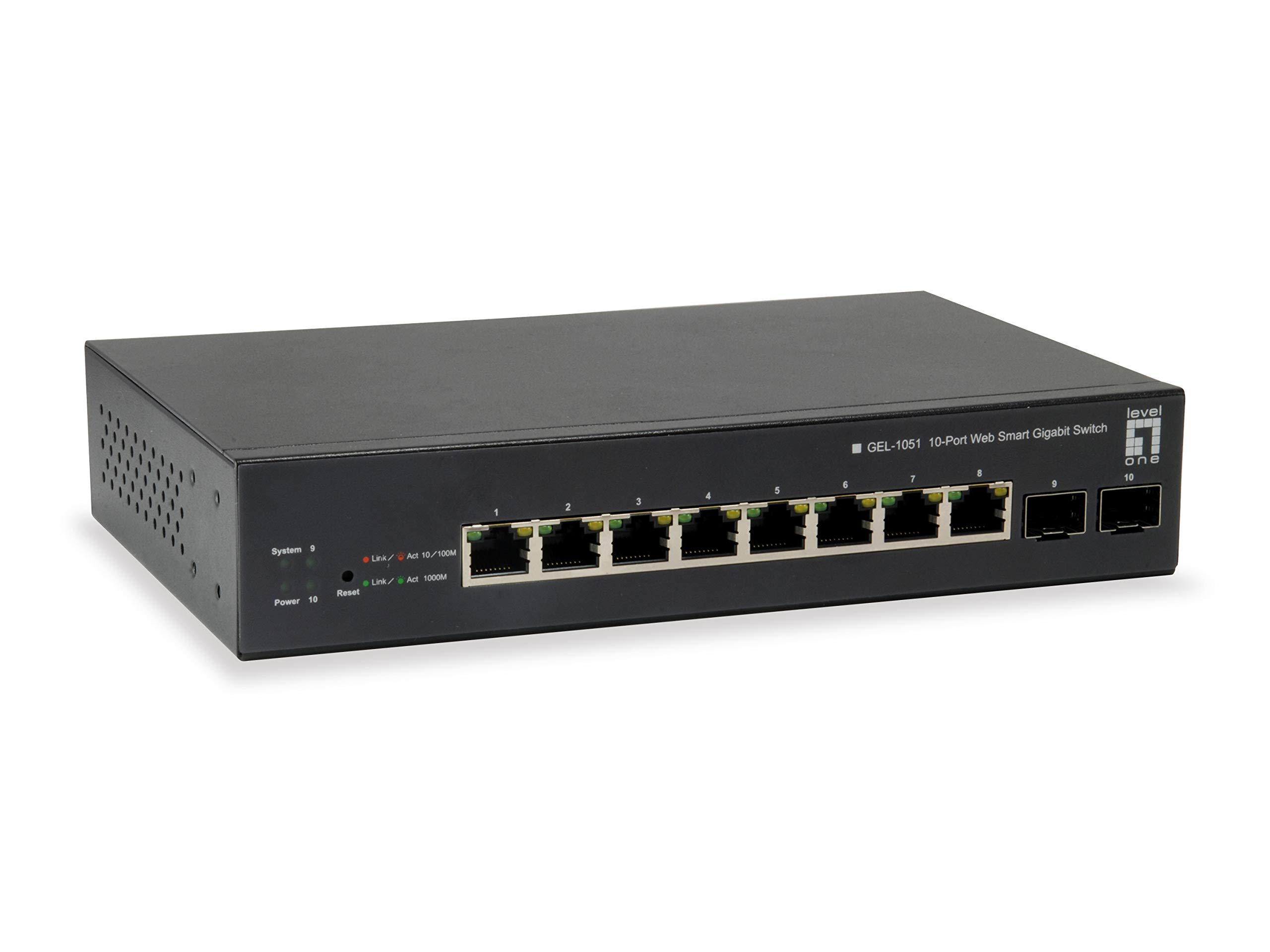 level-one-compatible-gep-1051-switch-10-anschlusse-smart-an-rack-montierbar