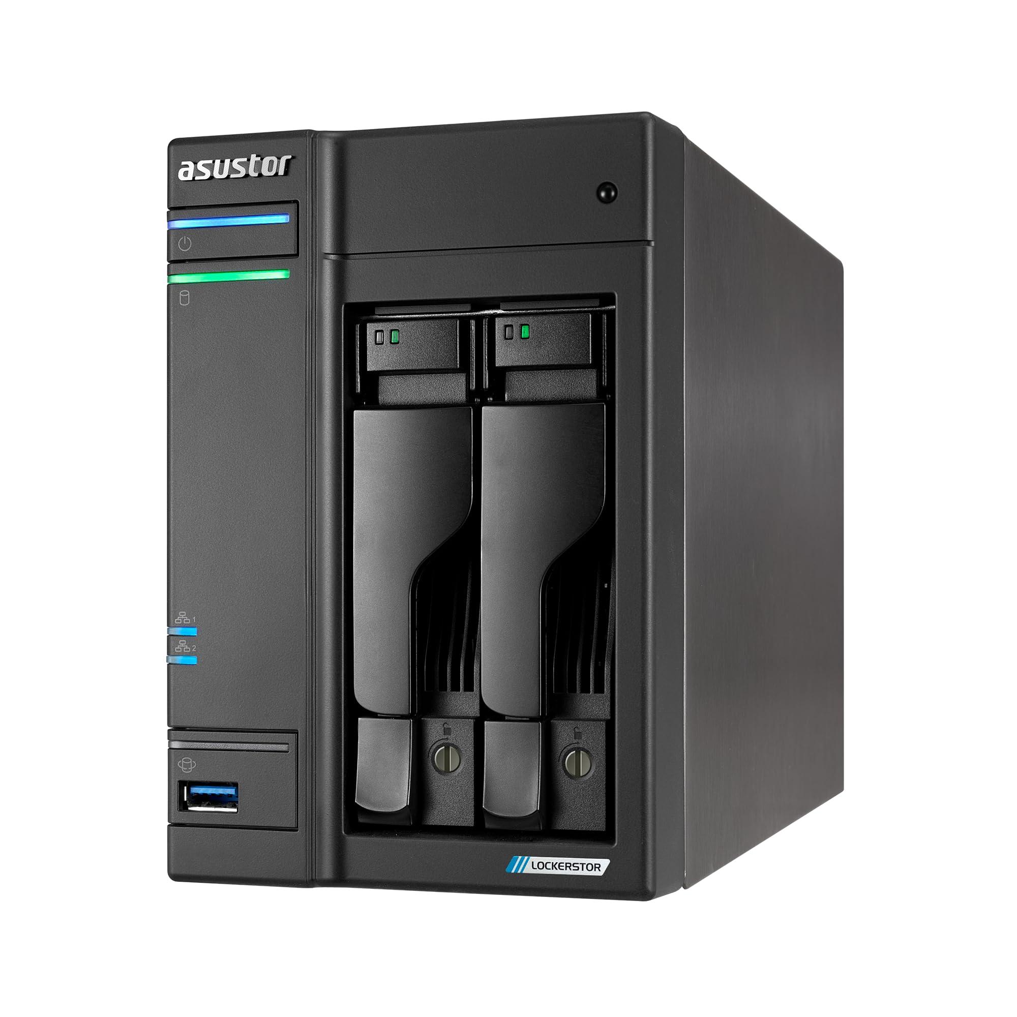 asustor-lockerstor-2-gen2-as6702t-v2-2-bay-nas-quad-core-2-0ghz-cpu-2-5gbe-ports-4gb-ram-ddr4-4-m-2-ssd-slots-network-attached-storage-senza-dischi