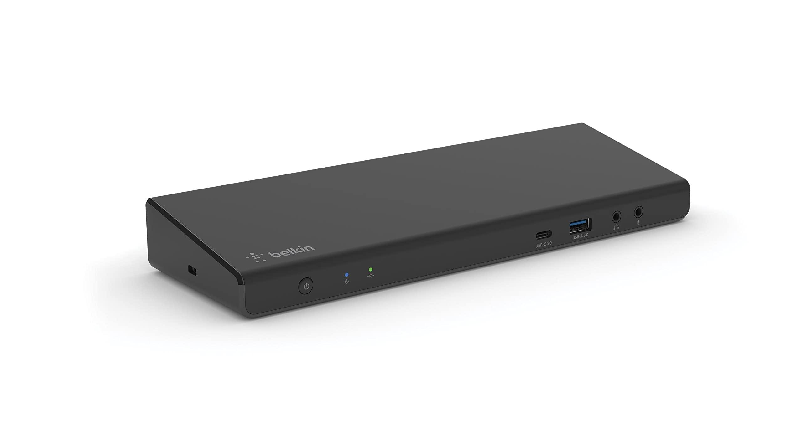 belkin-docking-station-displaylink-per-tre-display-hub-usb-con-3-porte-hdmi-2-porte-displayport-risoluzione-4k-85-w-power-delivery-gigabit-ethernet-audio-da-3-5-mm-1-porta-usbc-e-5-porte-usb-a