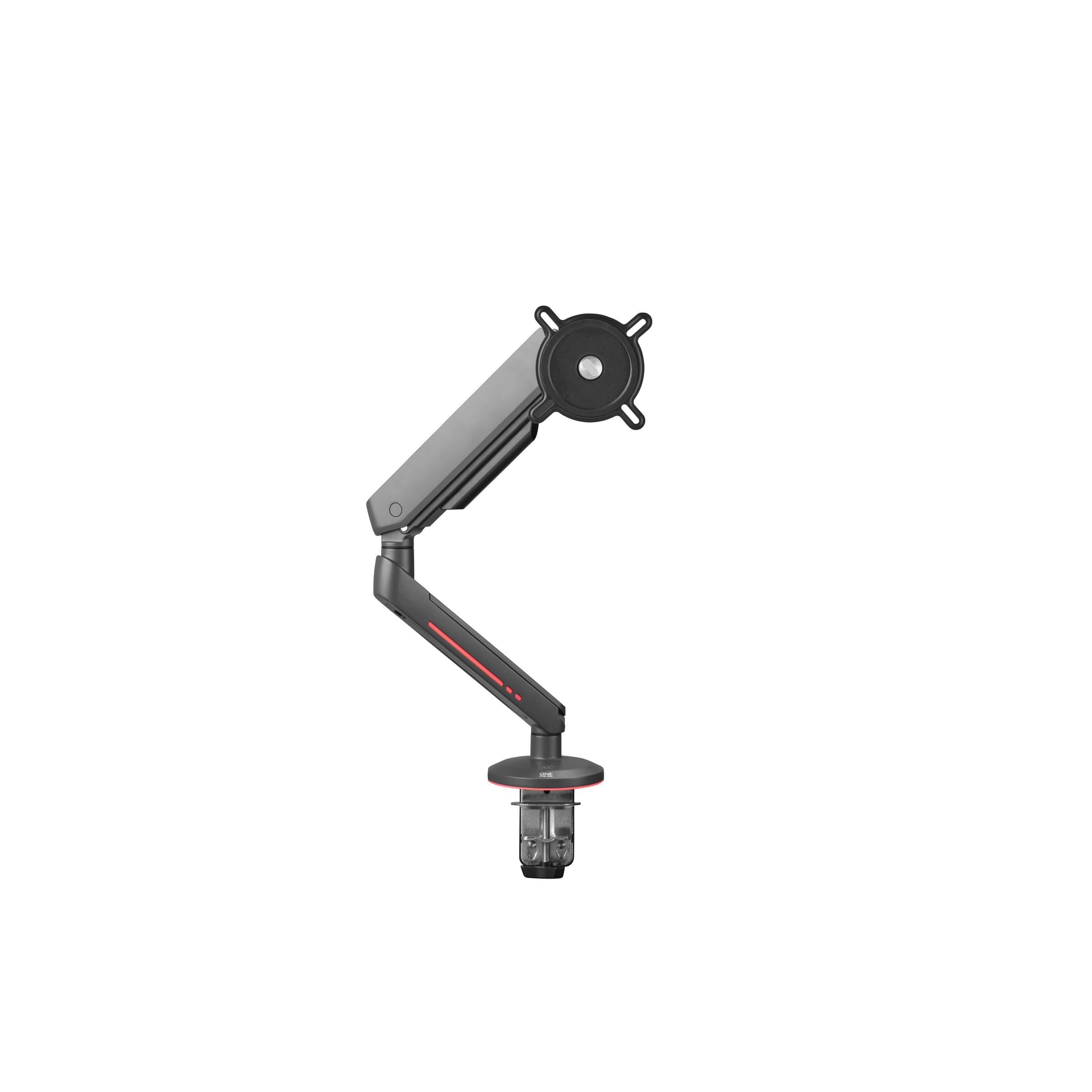 braccio-universale-per-monitor-gaming-one-for-all-21-45-pollici-vesa-75-100-mm-regolazione-dell-altezza-inclinazione-80-rotazione-180-e-rotazione-360-14-kg-per-schermo-nero-dm8110