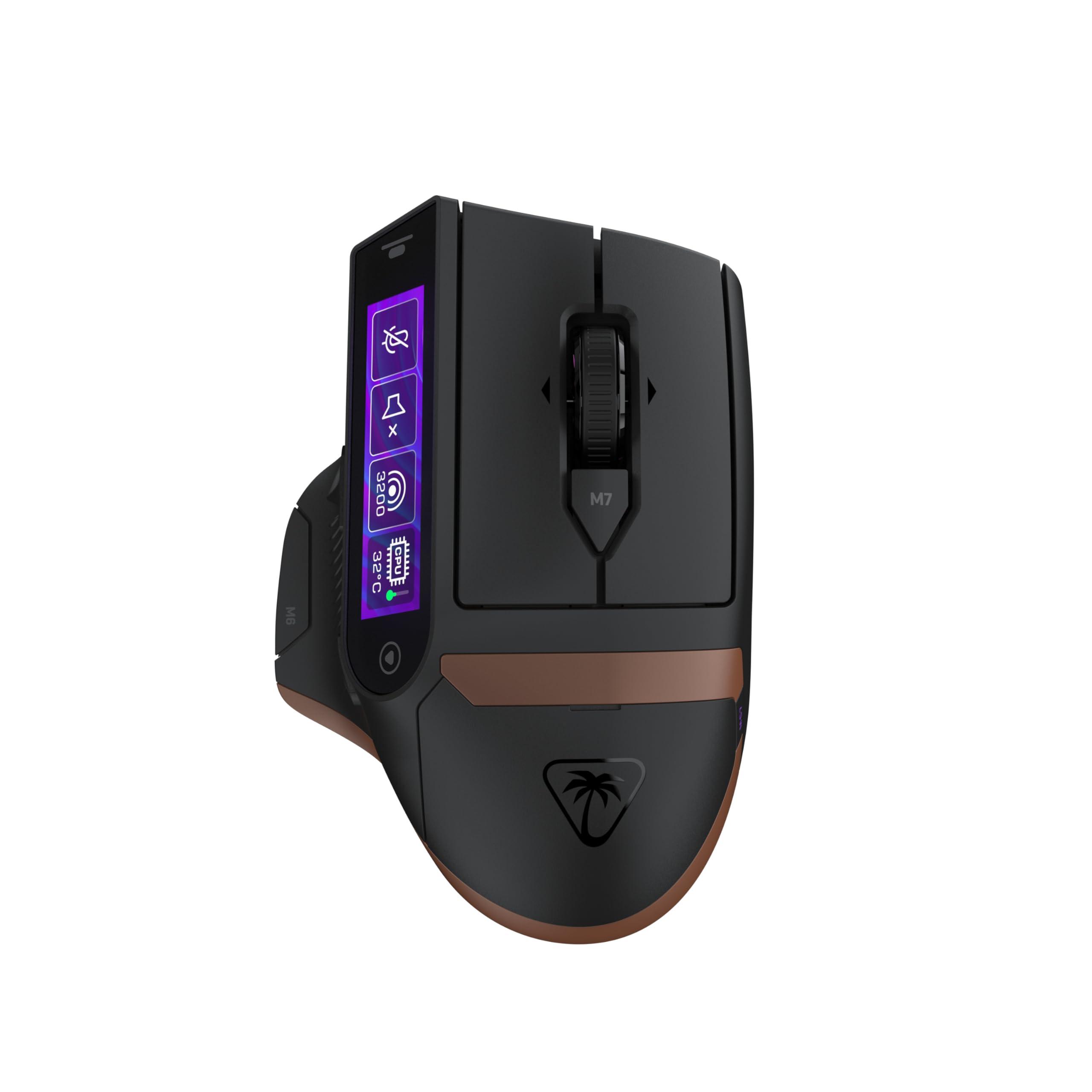 turtle-beach-command-series-mc7-mouse-da-gaming-wireless-con-display-di-comando-touch-integrato-polling-reale-a-8k-sensore-ottico-owl-eye-da-30-000-dpi-interruttori-titan-optical-switch