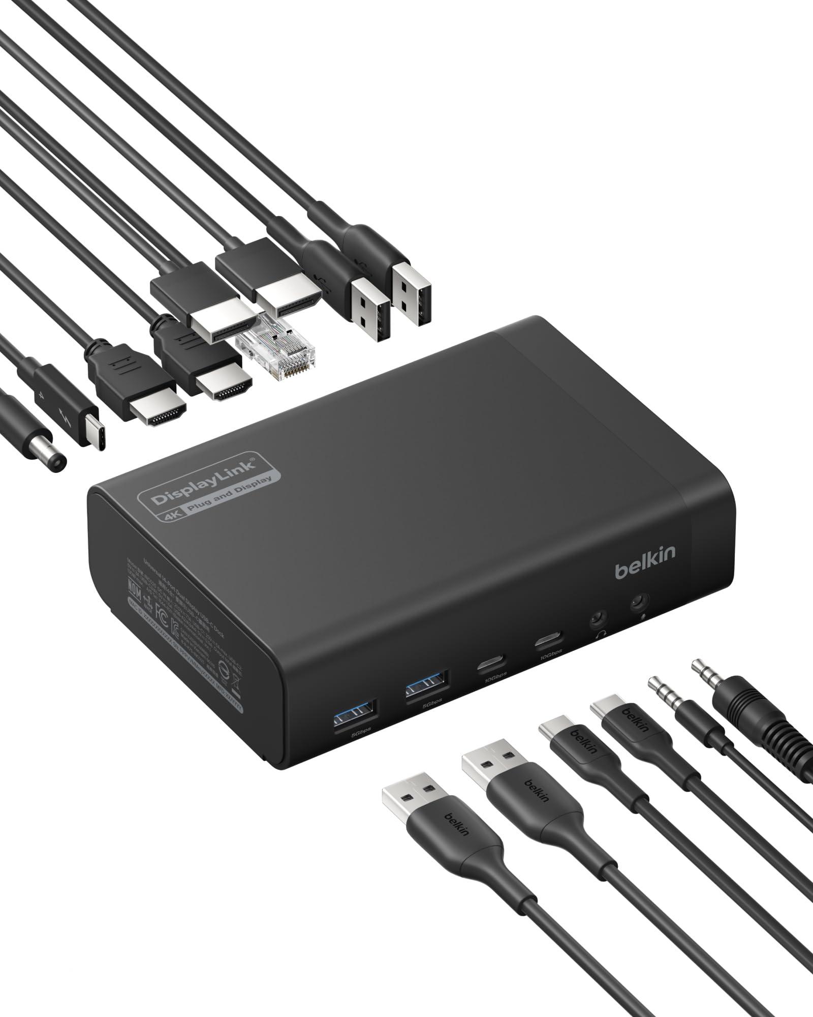 belkin-connect-hub-usb-3-0-14-in-1-da-140w-docking-station-usbc-doppio-monitor-4k-a-60-hz-tecnologia-displaylink-velocita-di-trasferimento-dati-di-10gbps-porta-ethernet-da-1gb-usb-hub-per-laptop
