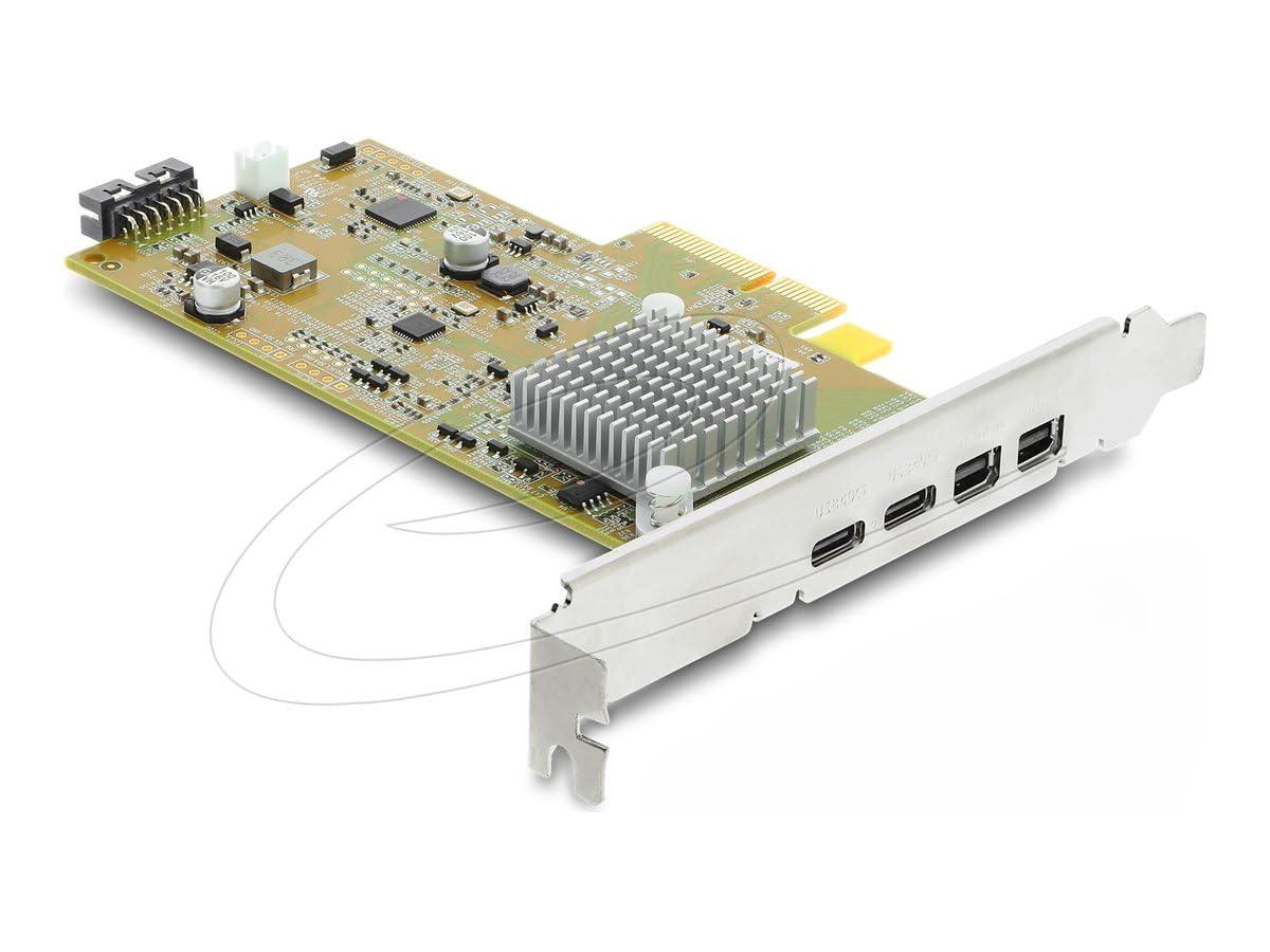 delock-pci-express-x4-karte-zu-2-x-extern-usb-type-c-40-gbps-dp-alt-mode-buchse-low-profile-formfaktor-91372